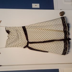 Polka Dot Strapless Dress